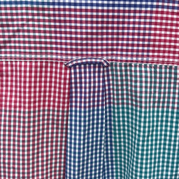 Evergreen Sportman Full Fit men’s XXL colorful gingham 100% cotton button up - Picture 6 of 11